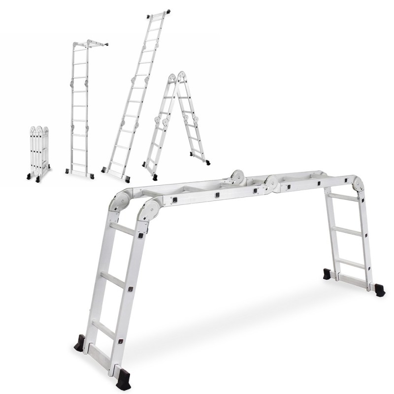 Drabina przegubowa z aluminium składana wielofunkcyjna 4x3 BAULICH