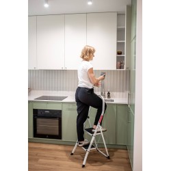 Drabinka kitchen steps, schodki składane 2 stopnie, antypoślizgowe stopnie