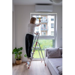 Drabina domowa aluminiowa jednostronna 4 stopniowa 125 kg produkt POLSKI