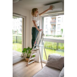 Drabina domowa aluminiowa jednostronna 5 stopniowa 125 kg produkt POLSKI