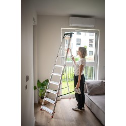 Drabina aluminiowa domowa z półką 7 stopniowa  BAULICH produkt POLSKI