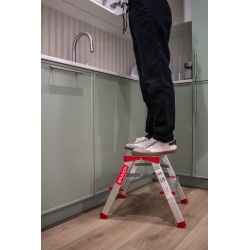 Drabina domowa aluminiowa dwustronna 2 stopniowa 125 kg produkt POLSKI