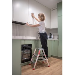 Drabina domowa aluminiowa dwustronna 3 stopniowa 125 kg produkt POLSKI