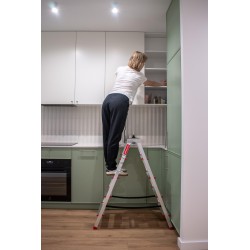 Drabina domowa aluminiowa dwustronna 5 stopniowa 125 kg produkt POLSKI