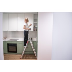 Drabina domowa aluminiowa dwustronna 5 stopniowa 125 kg produkt POLSKI