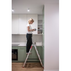 Drabina domowa aluminiowa dwustronna 5 stopniowa 125 kg produkt POLSKI