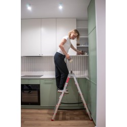 Drabina domowa aluminiowa dwustronna 5 stopniowa 125 kg produkt POLSKI