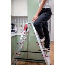 Drabina domowa aluminiowa dwustronna 6 stopniowa 125 kg produkt POLSKI