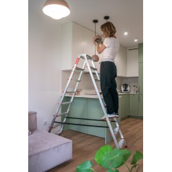 Drabina domowa aluminiowa dwustronna 8 stopniowa 125 kg produkt POLSKI