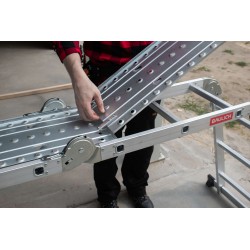 Drabina przegubowa składana wielofunkcyjna z aluminium 4x3 z podestem