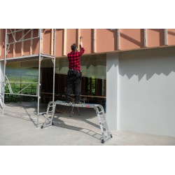 Drabina przegubowa składana wielofunkcyjna z aluminium 4x3 z podestem