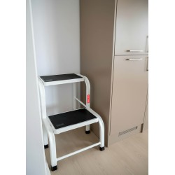 Taboret stalowy 2 stopnie 150 kg HOME