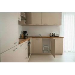 Taboret stalowy 1 stopniowy 150 kg HOME