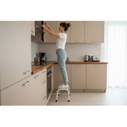 Taboret stalowy 1 stopniowy 150 kg HOME