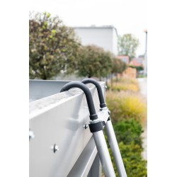 Drabina teleskopowa aluminiowa 9 stopni z HAKAMI HOME