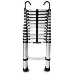 Drabina teleskopowa aluminiowa 13 stopni z HAKAMI HOME
