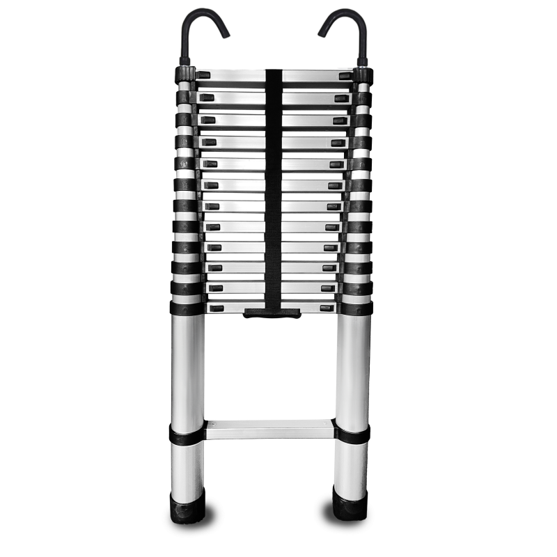 Drabina teleskopowa aluminiowa 13 stopni z HAKAMI HOME