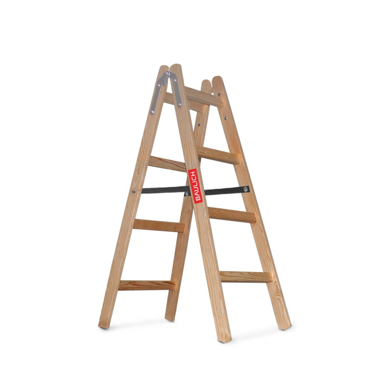 Drabina drewniana 2x4 150 kg 124 cm | Baulich