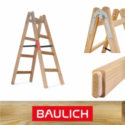 Drabina drewniana 2x4 150 kg 124 cm | Baulich
