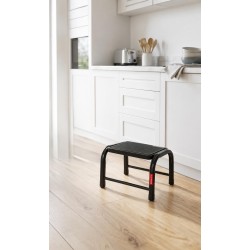 Taboret stalowy 1-stopniowy 150 kg czarny | Baulich