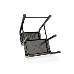 Taboret stalowy 2-stopniowy 150 kg czarny | Baulich