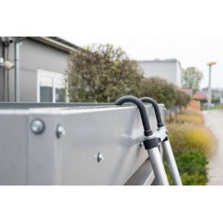Drabina teleskopowa aluminiowa 11 stopni z hakami | Baulich