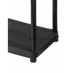 Regał plastikowy czarny 180x74x40 cm 5 półek 250 kg | Baulich