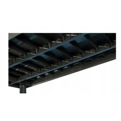 Regał plastikowy czarny 180x74x40 cm 5 półek 250 kg | Baulich