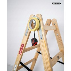 Drabina drewniana 2x4 150 kg 124 cm | Baulich