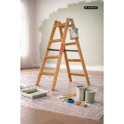 Drabina drewniana 2x4 150 kg 124 cm | Baulich