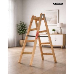 Drabina drewniana 2x4 150 kg 124 cm | Baulich