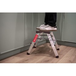 Drabinka aluminiowa dwustronna 2 stopnie 120 kg | Baulich