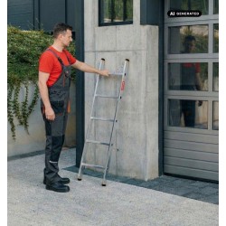 Drabina aluminiowa przystawna 1x5 150 kg | Baulich