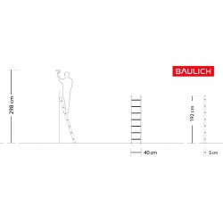 Drabina aluminiowa przystawna 1x7 150 kg | Baulich