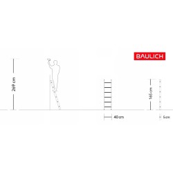 Drabina aluminiowa przystawna 1x6 150 kg | Baulich