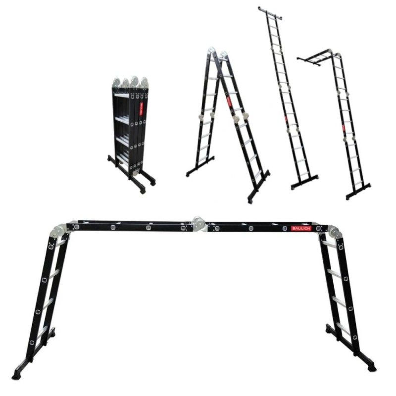 Drabina aluminiowo-stalowa uniwersalna HOME- 4x4 szczeble
