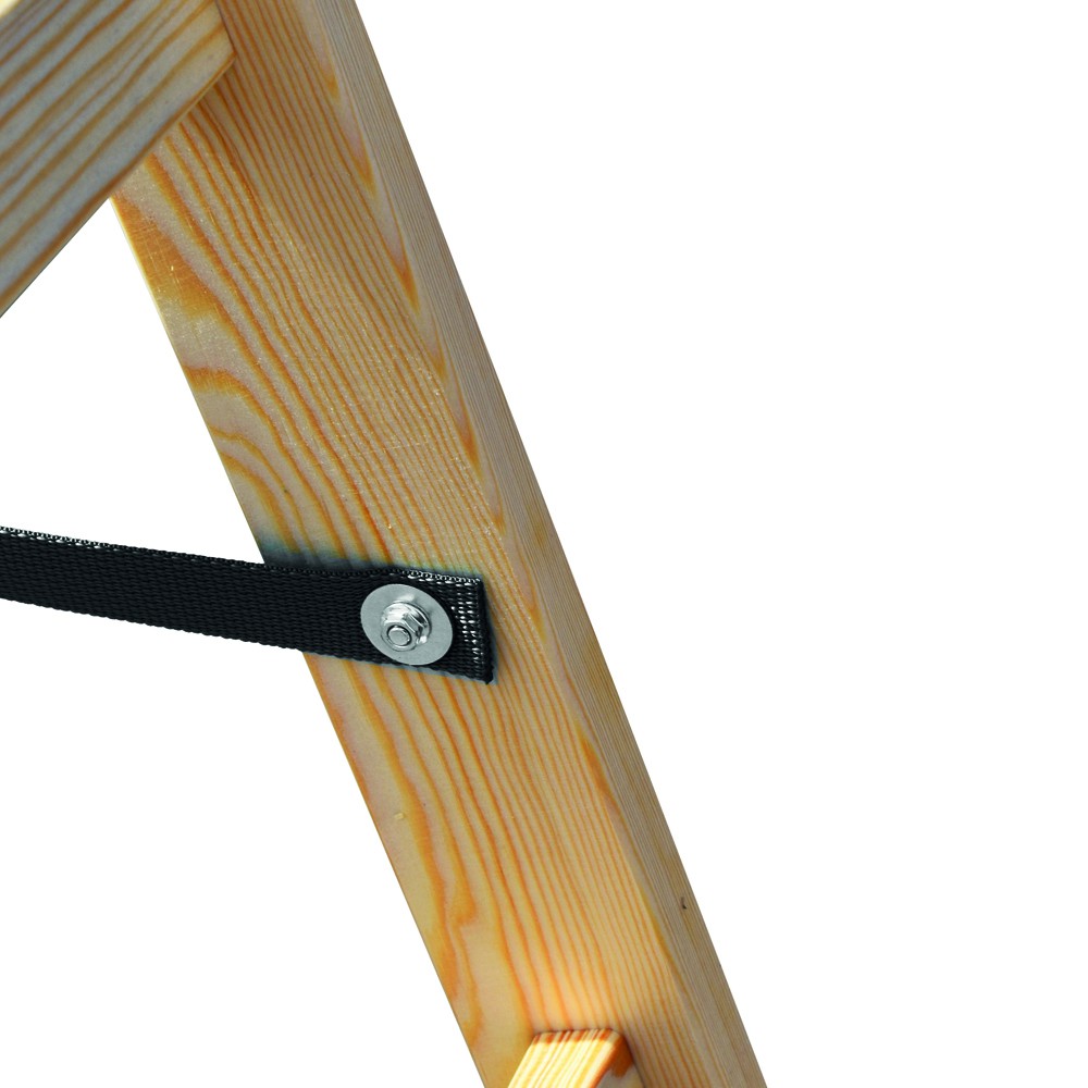Pasy zabezpieczające dwustronnej drabiny drewnianej Baulich 2x4